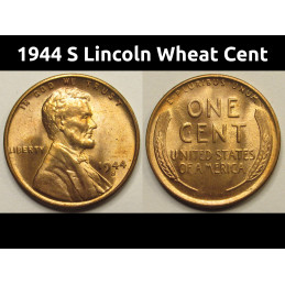 1944 S Lincoln Wheat Cent -...