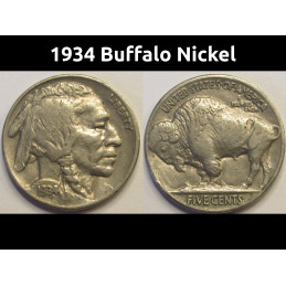 1934 Buffalo Nickel -...