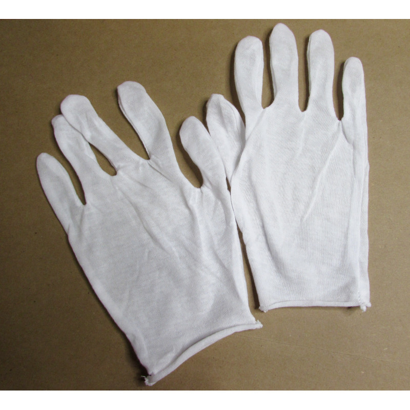 Cotton lisle white gloves for jewelry / coin inspection & handling