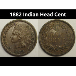 1882 Indian Head Cent - high grade Old West era American penny