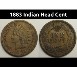 1883 Indian Head Cent - nice condition antique American penny