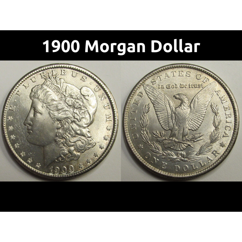1900 Morgan Dollar - great condition antique American silver dollar