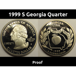 1999 S Georgia State Quarter - vintage proof American coin