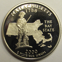 2000 S Massachusetts State Quarter - vintage American proof coin