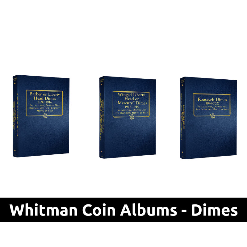 Whitman Coin Album for Dimes - Barber, Mercury, Roosevelt - You Pick