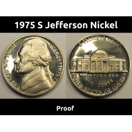1975 S Jefferson Nickel -...