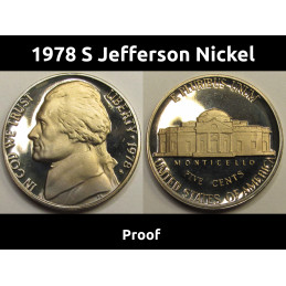 1978 S Jefferson Nickel -...