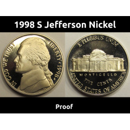 1998 S Jefferson Nickel -...