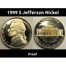1999 S Jefferson Nickel -...