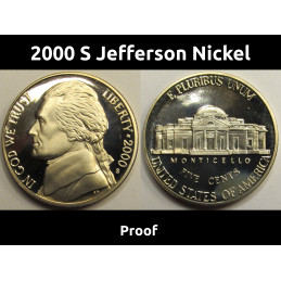 2000 S Jefferson Nickel -...