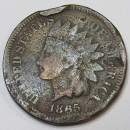 1865 Indian Head Cent - antique Civil War era old American penny