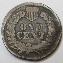 1865 Indian Head Cent - antique Civil War era old American penny