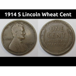 1914 S Lincoln Wheat Cent -...