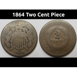 1864 Two Cent Piece -...