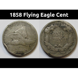 1858 Flying Eagle Cent - old pre Civil War era cupronickel penny coin