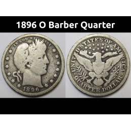 1896 O Barber Quarter -...