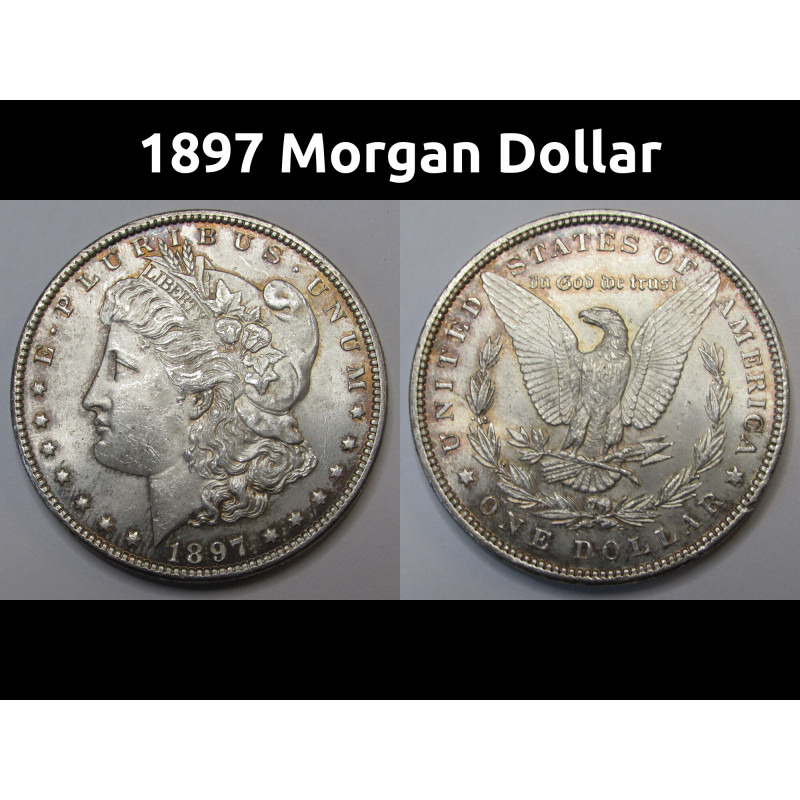 1897 Morgan Dollar - uncirculated Old West era American silver dollar