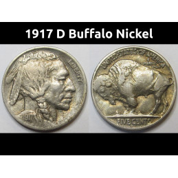 1917 D Buffalo Nickel -...
