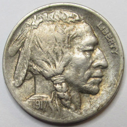 1917 D Buffalo Nickel - nice condition better date Denver mintmark coin