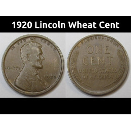1920 Lincoln Wheat Cent -...
