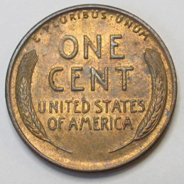 1947 D Lincoln Wheat Cent - old uncirculated vintage American penny