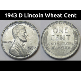 1943 D Lincoln Wheat Cent -...