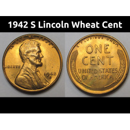1942 S Lincoln Wheat Cent -...