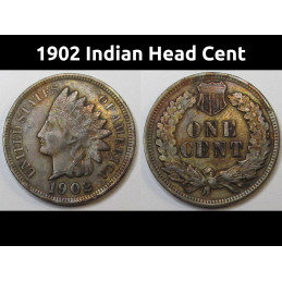 1902 Indian Head Cent - full Liberty antique American penny