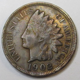 1902 Indian Head Cent - full Liberty antique American penny