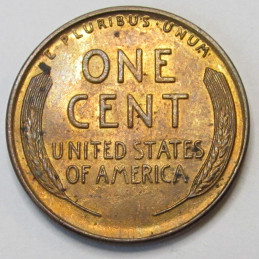 1938 Lincoln Wheat Cent - old uncirculated American wheat penny