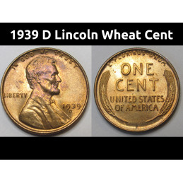 1939 D Lincoln Wheat Cent -...