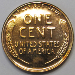 1957 Lincoln Wheat Cent - proof - flashy vintage American wheat penny