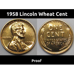 1958 Lincoln Wheat Cent -...