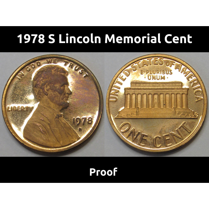 1978 S Lincoln Memorial Cent - vintage American proof penny