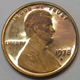 1978 S Lincoln Memorial Cent - vintage American proof penny