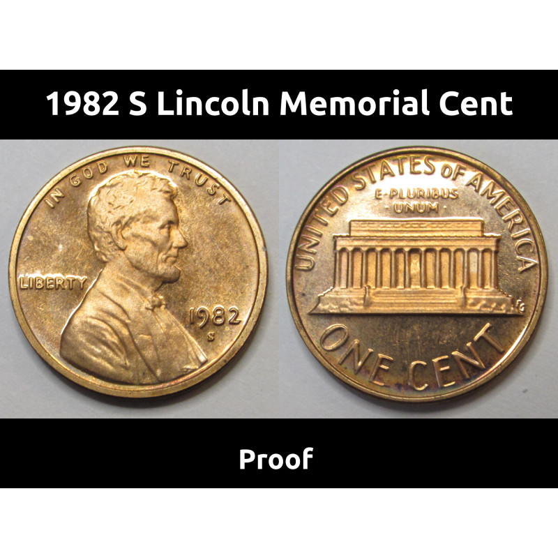 1982 S Lincoln Memorial Cent - proof American coin