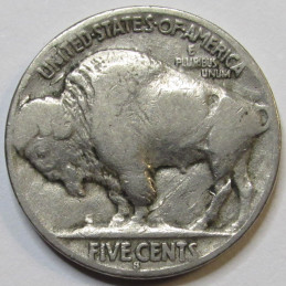 1921 S Buffalo Nickel - antique low mintage San Francisco mintmark coin