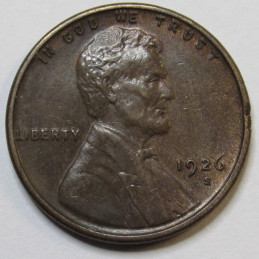 1926 S Lincoln Wheat Cent - old better condition San Francisco mintmark coin