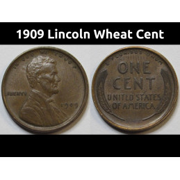 1909 Lincoln Wheat Cent - nice condition first year of issue antique American penny
