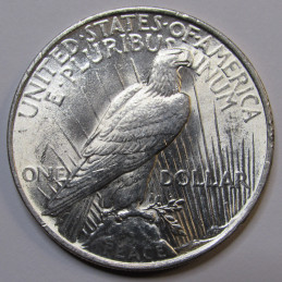 1923 Peace Dollar - flashy uncirculated antique American silver dollar