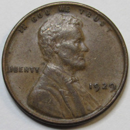 1929 Lincoln Wheat Cent - higher grade old American wheat penny