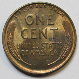 1937 S Lincoln Wheat Cent - toned uncirculated Great Depression era wheat penny