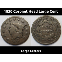 1830 Coronet Head Large...