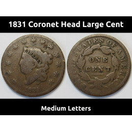 1831 Coronet Head Large...