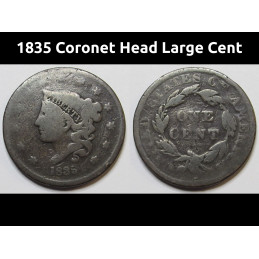 1835 Coronet Head Large...