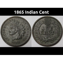 1865 Indian Cent - "Fancy...