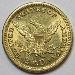 1906 Liberty 2.5 Dollar Gold - uncirculated pristine 90 percent antique gold coin