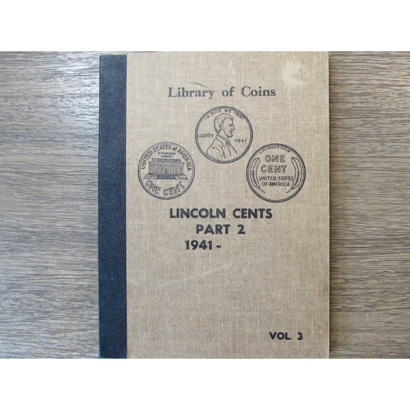 Library of Coins Album for Lincoln Cents - 1941 -1960 - vintage coin storage