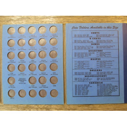 Whitman Folder for Lincoln Wheat and Memorial Cents - 1941 - 1960 - vintage coin storage