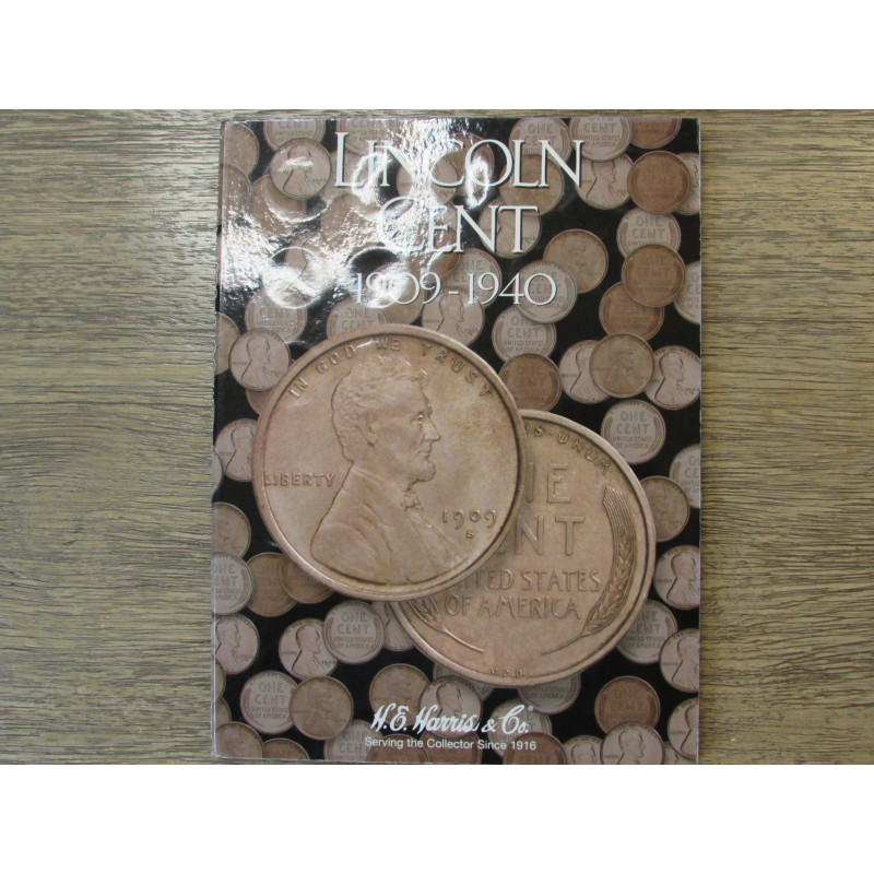 HE Harris coin folder for Lincoln Cents - 1909 to 1940 - vintage penny ...